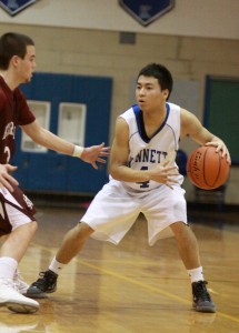 Kenshi Kobayashi's seven assists and clutch free throws helped seal the deal for the Blue Demons