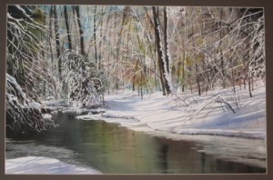 “Winter Magic,” a watercolor by Glenn Blue, will be featured at the Chadds Ford Gallery starting Friday.