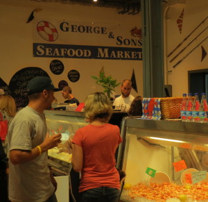 An inviting display greeted visitors to George & Sons Seafood in the Market at Liberty Place.