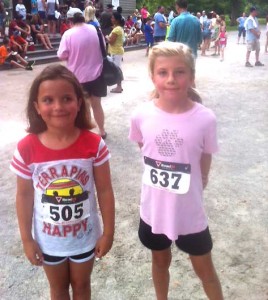 Grace Rowe of Frederick, MD and Jane Mazzeo of Kennett , winners of the 8&under girls division, were just two of the winners from the 10th annual Kennett Area Parks & Recreation Board Kids Run.