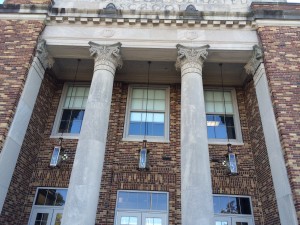 Once an eyesore, the pendant lights in front of Kennett High have been restored  to their former luster.