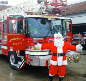 Santa Claus will visit the area this weekend, courtesy of a Longwood Fire Company truck.