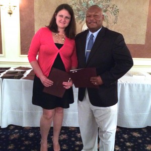 Coatesville Police Officers Claire Lang and Sylvester Earle are recognized for their life-saving efforts on Nov. 3. Officer David Marquette, who was unable to attend the ceremony, was also honored.