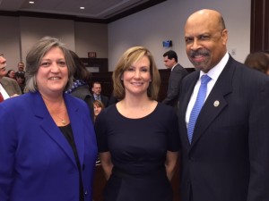 Commissioners Kathi Cozzone (left) Michelle Kichline (center) & Terrence Farrell (right)